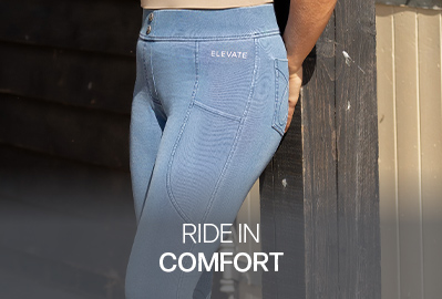 Purple matching horse and rider wear