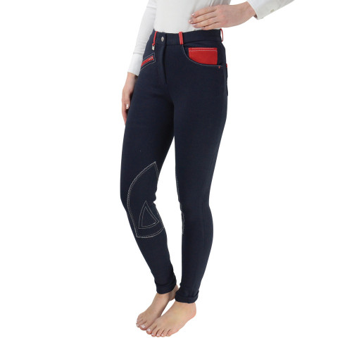 HyPERFORMANCE Diesel Ladies Jodhpurs - Navy/Red - 24"