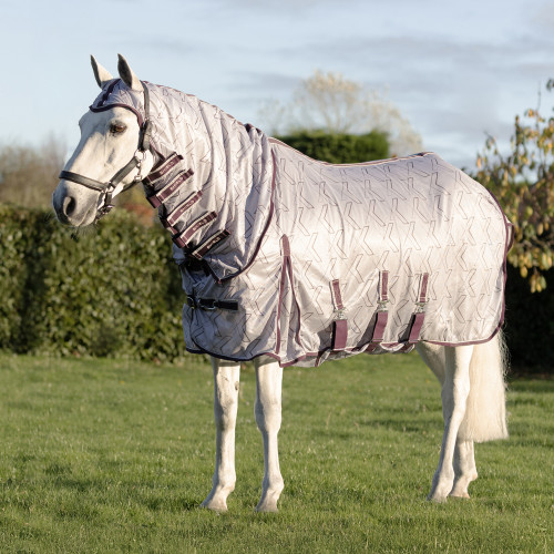 DefenceX Shield Guardian Evolution UV Combi Fly Rug with Mask - White/Purple - 5'0"