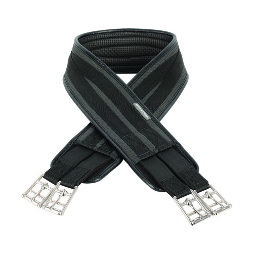 HyCOMFORT Waffle Girth elasticated both ends in black in 36'' wrapped