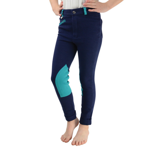 HyPERFORMANCE Belton Children's Jodhpurs - Navy/Teal - 18"