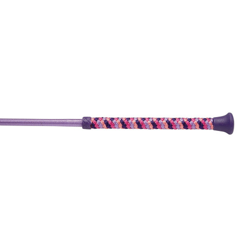 HySCHOOL Cord Handle Riding Whip in Blossom/Purple
