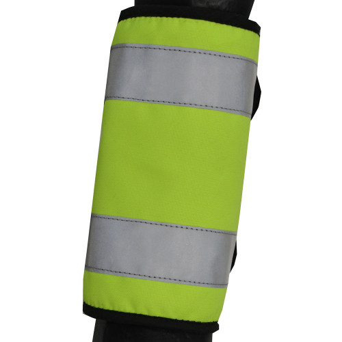 Reflector Horse Leg Wraps by Hy Equestrian in Yellow in Cob/Horse Size