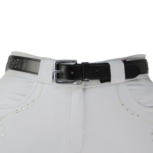 Hy Encrusted Rock Belt - Black - 90cm