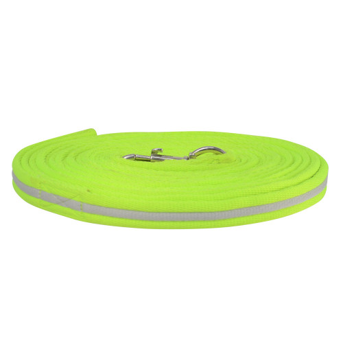 Side View Reflector Lunge Rein by Hy Equestrian - Yellow - 8m