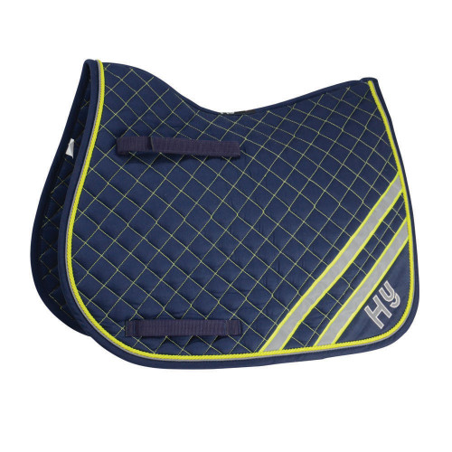 Full View HyWITHER Reflector Saddle Pad in Yellow/Silver in Pony