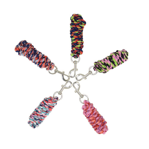 Hy Three Toned Lead Rope - Red/Navy/Green - 2m