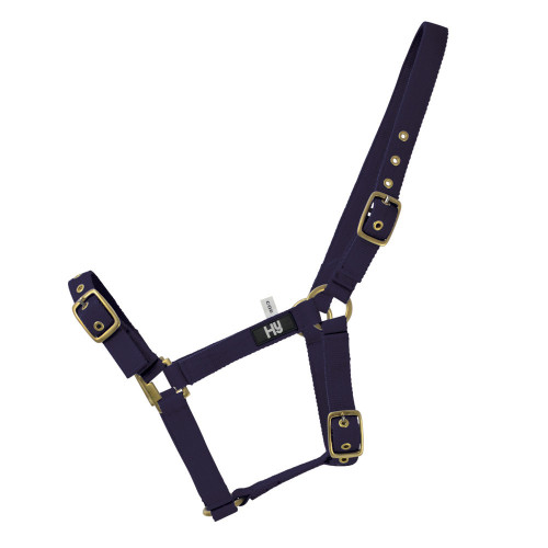 Hy Holly Fully Adjustable Head Collar - Navy - Pony