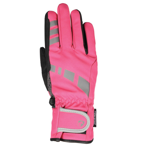 Hy5 Reflective Waterproof Multipurpose Gloves in Hot Pink/Grey in extra small