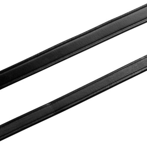 Hy Plain Leather Reins - Black - Pony 1/2''