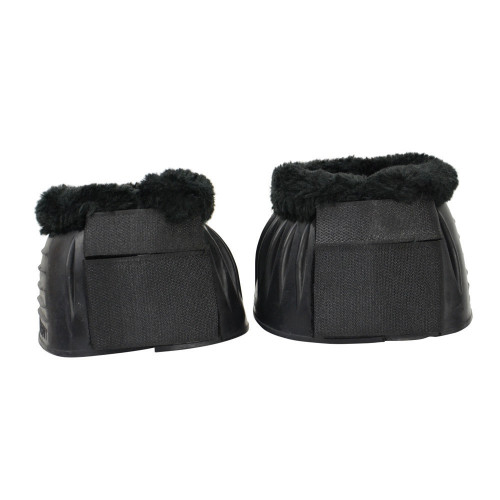 HyIMPACT SnugFit Fleece Topped Over Reach Boots in Black in small