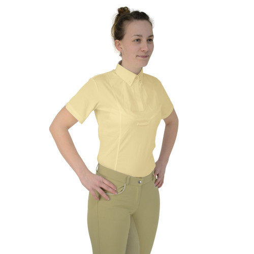 HyFASHION Ladies Tilbury Short Sleeved Tie Shirt - Yellow - Medium