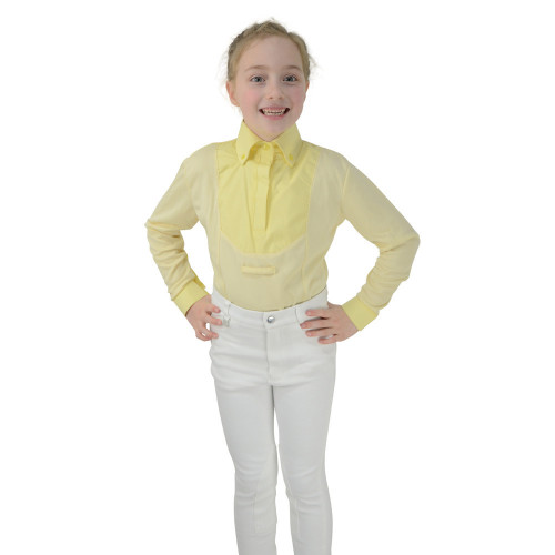 HyFASHION Children's Dedham Long Sleeved Tie Shirt - Yellow - Small