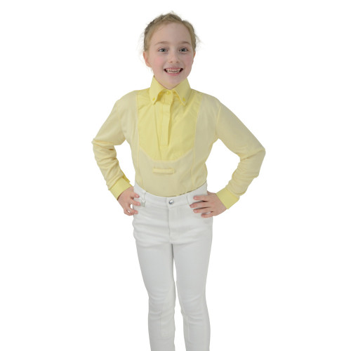 HyFASHION Children's Dedham Long Sleeved Tie Shirt - Yellow - Large