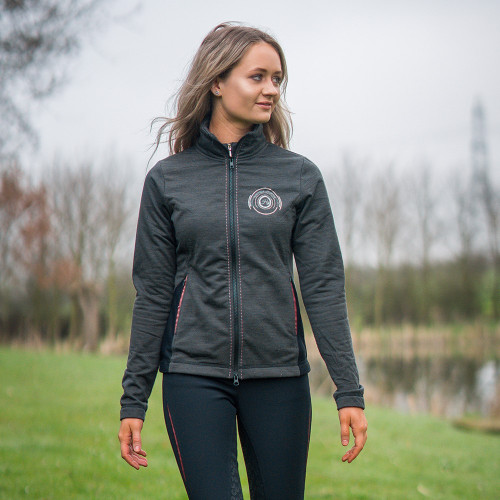 Hy Equestrian Eliza Ladies Jacket - Charcoal/Rose Gold - X Small
