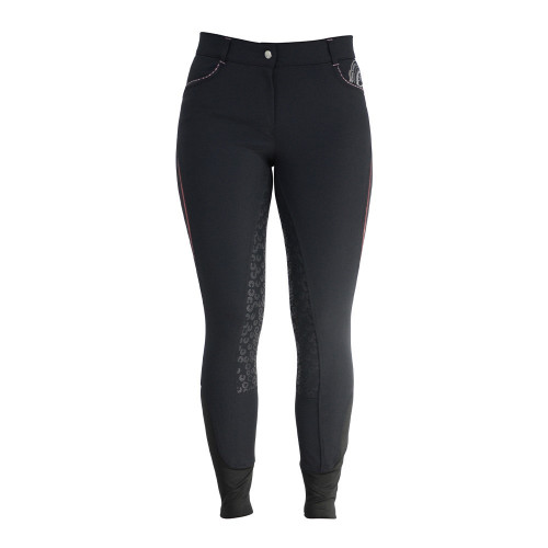 Hy Equestrian Eliza Ladies Breeches - Charcoal/Rose Gold - 26"