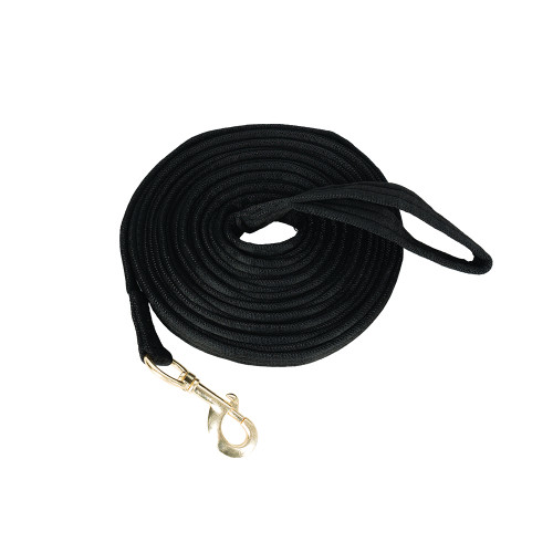 Hy Cotton Lunge Rein - Black - 25'