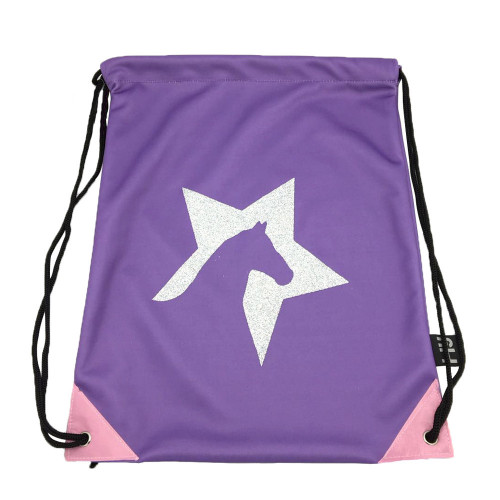 Hy Zeddy Drawstring Bag - Floral Lavender/Pink Powder Blush - 43 x 34cm