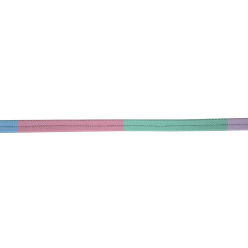 Hy Rubber Covered Training Reins - Lilac/Ice Mint/Baby Pink/Baby Blue - 48" x 4/8