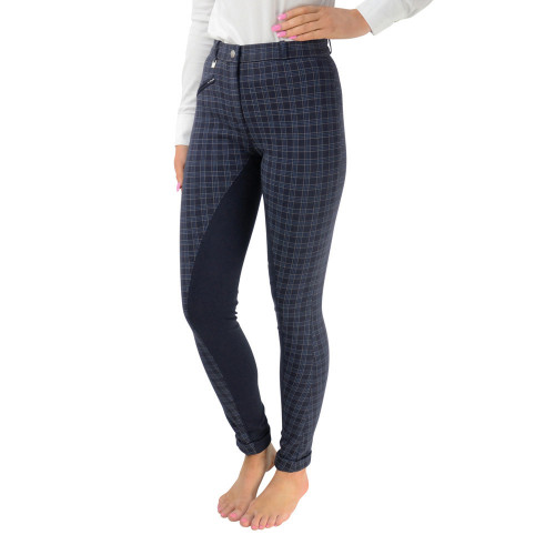 HyPERFORMANCE Harby Ladies Jodhpurs - Navy Check - 26''