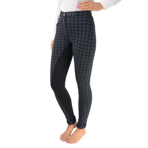 HyPERFORMANCE Harby Ladies Jodhpurs - Black Check - 24''