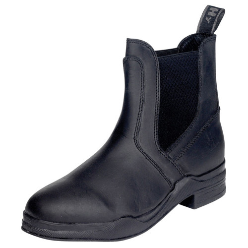 HyLAND Wax Leather Jodhpur Boot in Black size 4