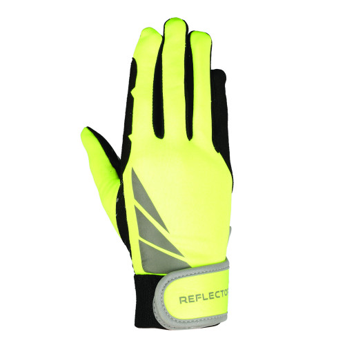 Hy5 Reflector Riding Gloves - Yellow - X Small