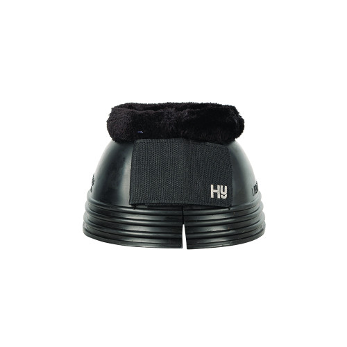 HyIMPACT Ringed Fleece Topped Over Reach Boots in Black in small