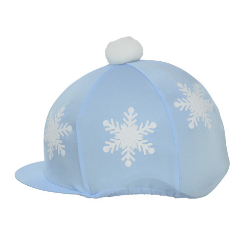 HyFASHION Snowflake with Pom Pom Hat Cover - Light Blue - One Size