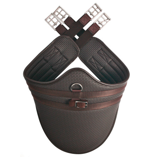 HyCOMFORT Waffle Stud Girth Long in Brown in 44"