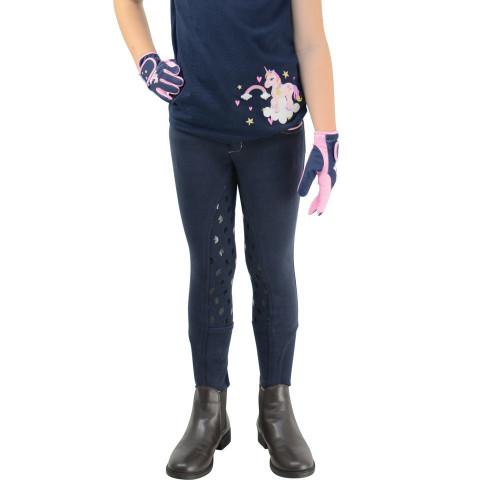 Little Unicorn Breeches by Little Rider - Navy/Candy Pink - 9-10 Years