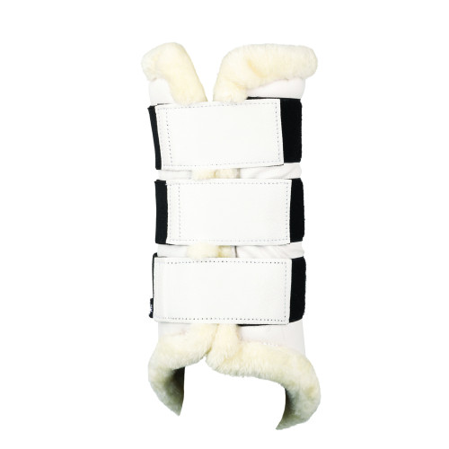 Hy Equestrian Combi Leather Brushing Boots - White - Medium