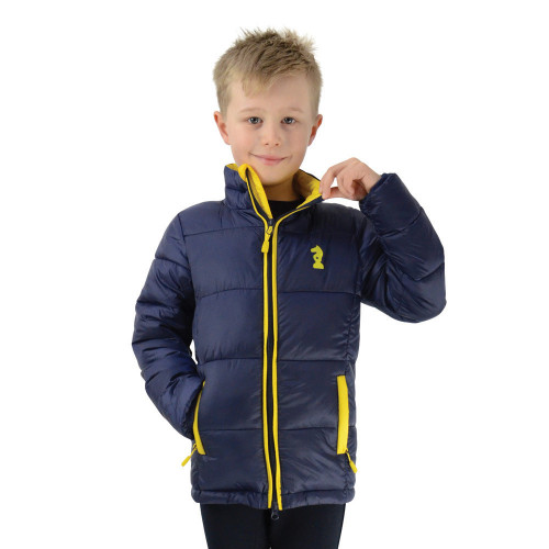 Lancelot Padded Jacket by Little Knight - Navy/Yellow - 3-4 Years