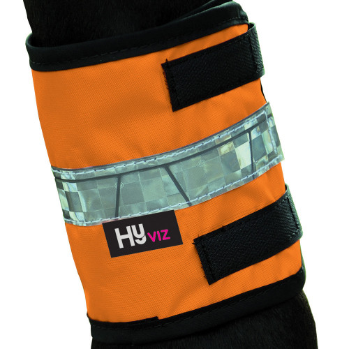 HyVIZ Leg Bands Orange/Black Pony
