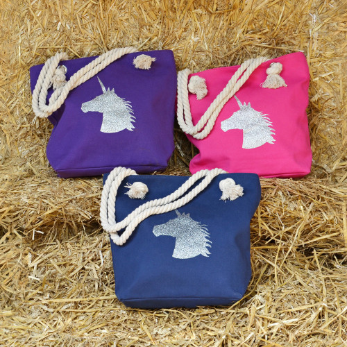 HyFASHION Unicorn Glitter Tote Bag - Pink - One Size