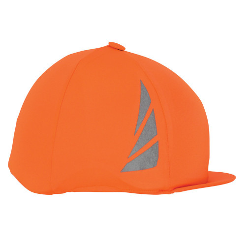 Reflector Hat Cover by Hy Equestrian - Orange in One Size