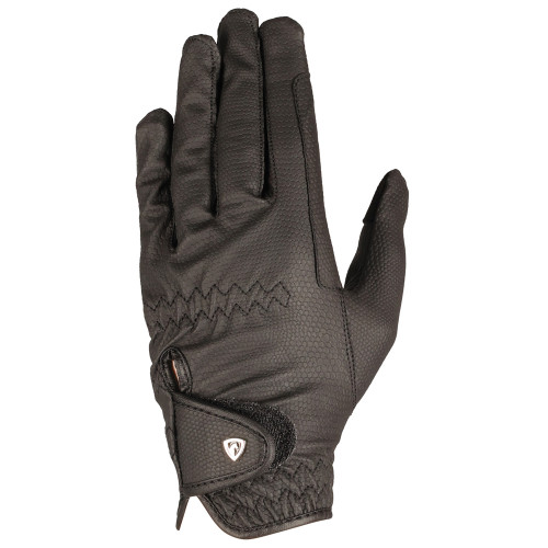 Hy Equestrian Cottenham Elite Riding Gloves - Black - X Small