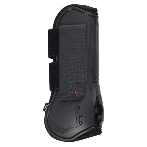 Outside of Hy Armoured Guard Pro Reaction Tendon Boot in Black in medium