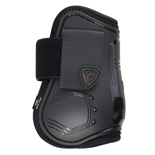 Outside of Hy Armoured Guard Pro Reaction Fetlock Boot in Black in medium
