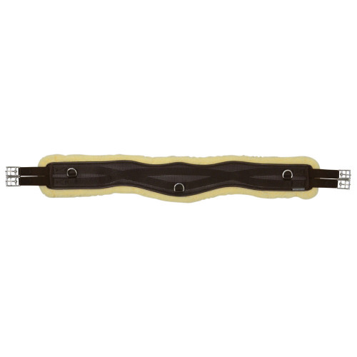 HyCOMFORT Fleece Lined GP/Jumping Contoured Girth in Brown/Natural in 60"