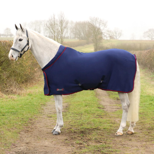 DefenceX System Deluxe Fleece Rug - Navy/Red - 7'3"