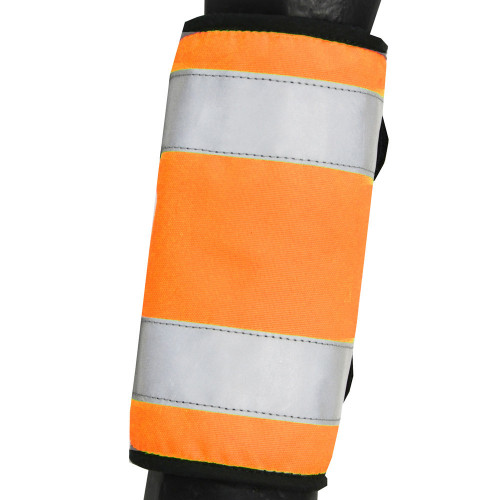 Reflector Horse Leg Wraps by Hy Equestrian in Orange in Pony Size