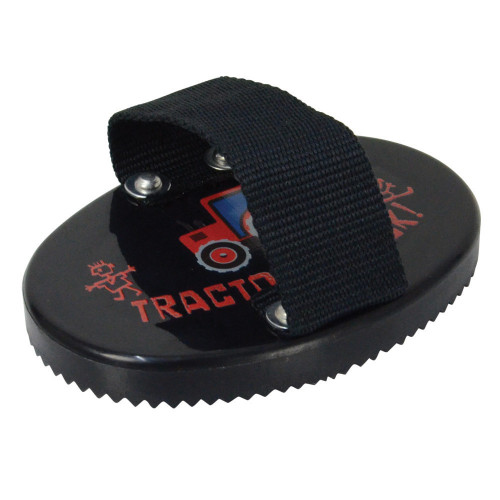 Tractors Rock Curry Comb by Hy Equestrian - Navy/Red - 12.4 x 8.5cm
