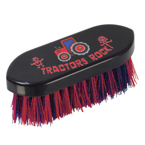 Tractors Rock Dandy Brush by Hy Equestrian - Navy/Red - 14 x 5cm