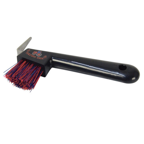 Tractors Rock Hoof Pick by Hy Equestrian - Navy/Red - 16 x 8.5cm