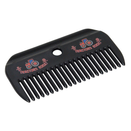 Tractors Rock Mane Comb by Hy Equestrian - Navy/Red - 9.5 x 5.3cm