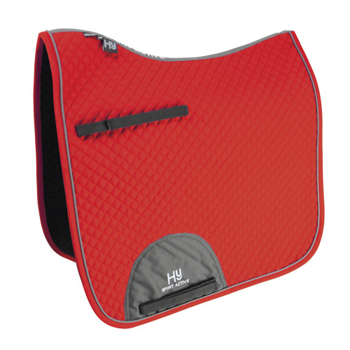 Hy Sport Active Dressage Saddle Pad - Rosette Red - Cob/Full