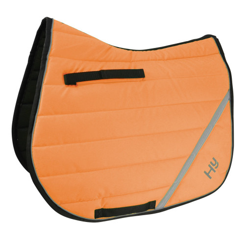 Full View Reflector Comfort Pad by Hy Equestrian in Orange in Pony/Cob Size