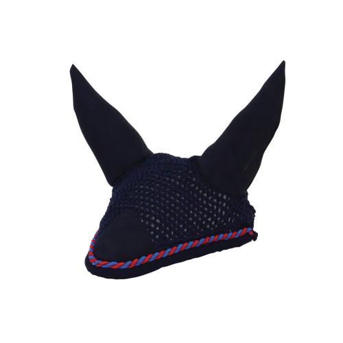 Hy Signature Fly Veil in Navy, Blue and Red in pony