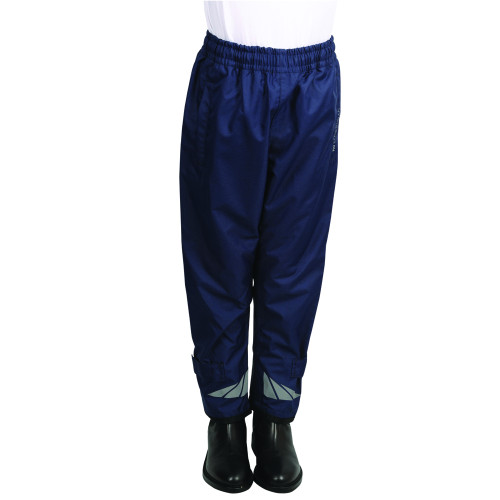 Hy Equestrian Waterproof Pull-On Over Trousers - Navy - Child 6-8 Years